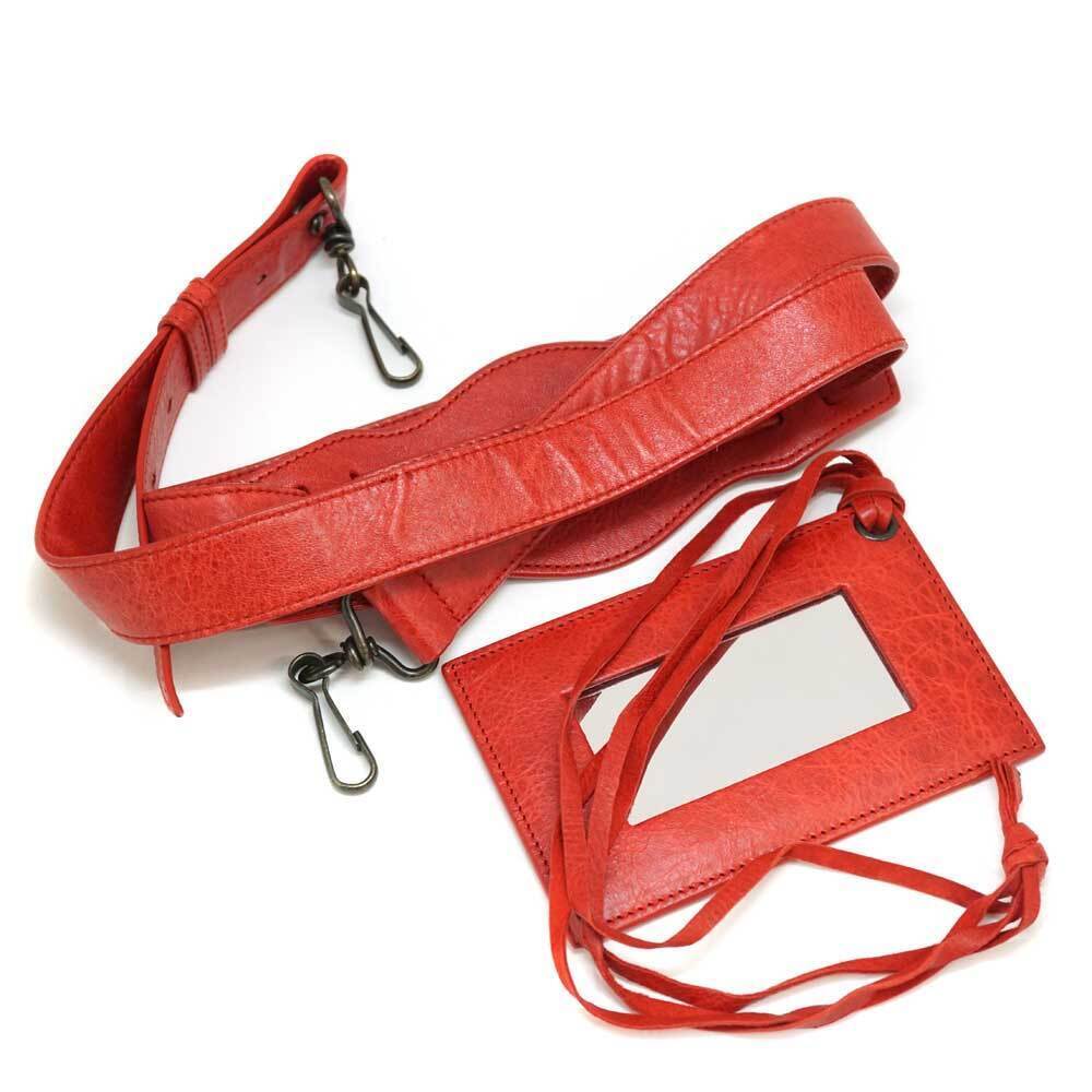 BALENCIAGA The Town Bag Handbag Shoulder Leather Red - Picture 8 of 9